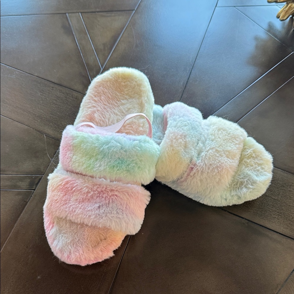 Colorful Fuzzy Slippers